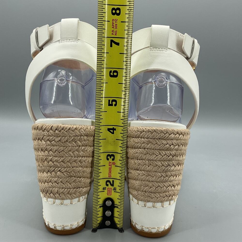 NEW Lauren Ralph Lauren Women Hilarie Leather Espadrille Sandal White Size 9.5B - Picture 4 of 10
